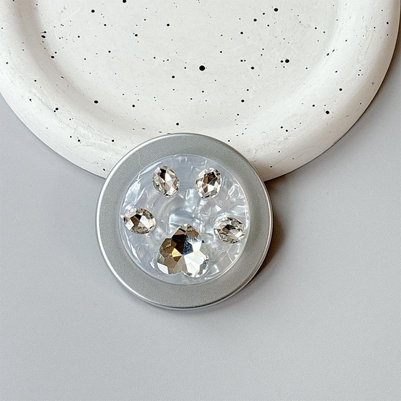 Rhinestone Magnetic Retractable Phone Holder with MagSafe, Foldable Desktop Support, Japanese Korean Style