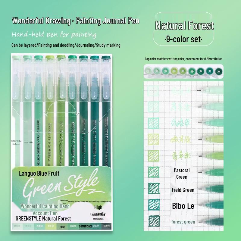 Blueguo Morandi Highlighter Pen Set: 135-Color Journal & Drawing Markers
