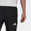 Adidas FW22 Solid Color Logo Print Mid-Rise Casual Sports Pants Men Bottoms Black HE4309