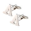 Mens Brass Initial Cufflinks Letter Business Shirt Cuff Links Wedding Gift A