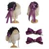 Lolita Lace Gothic Hair Hat with Clip Bowlers Hat Surprise Gift for Girlfriend Party Cosplay Decorative Fancy Top Hat