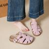 Women Summer Slippers Casual Girl Sandals Close Toe Plus Size Pink Yellow Khaki Slide Slippers
