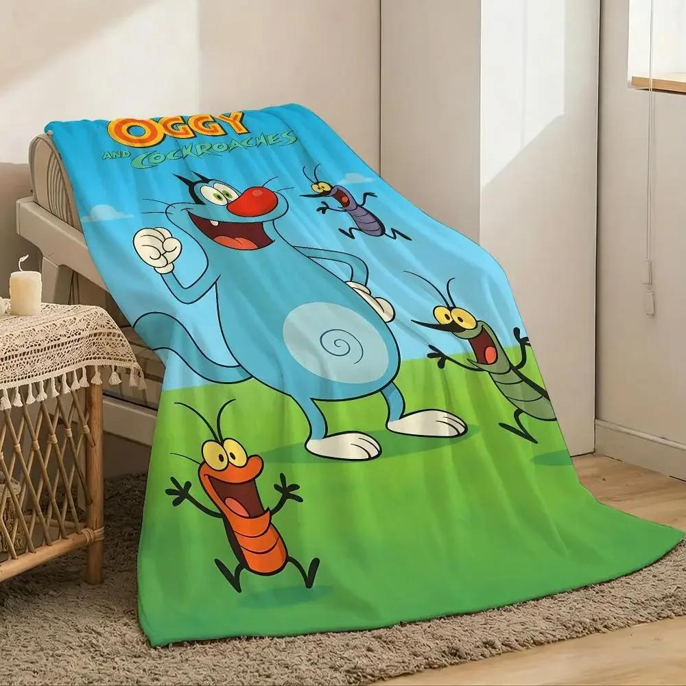 O-oggys and the Cockroaches Throw Lightweight 240g Flannel Blanket Soft Skin-friendly for Summer Cooling