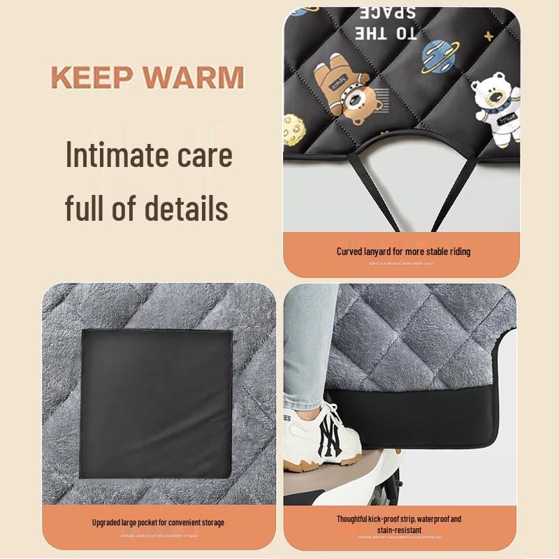 Univerzální celoroční protiprůvanová přikrývka na čelní sklo pro elektromobily a motocykly - Zesílená, Vodotěsná, Bavlněná výplň pro zimní ochranu