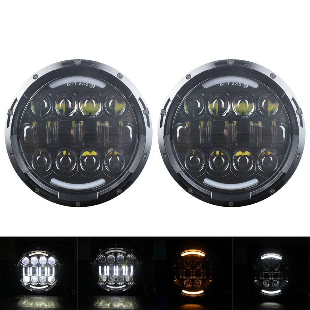 For Nissan Patrol Y60 Hummer H1&H2 Lada 4X4 7inch LED Headlight DRL For Jeep Wrangler TJ JK LJ CJ 7inch for Land Rover Defender