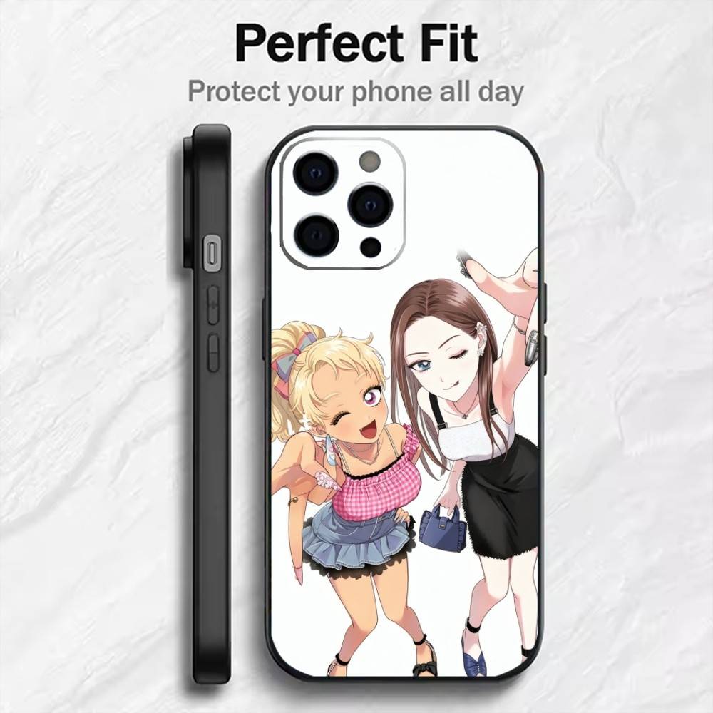 Anime O-Otaku ni Y-Yasashii Gal Wa Inai Phone Case For iPhone17,16,15,14,13,12 Plus,Max Soft Silicone Black Cover