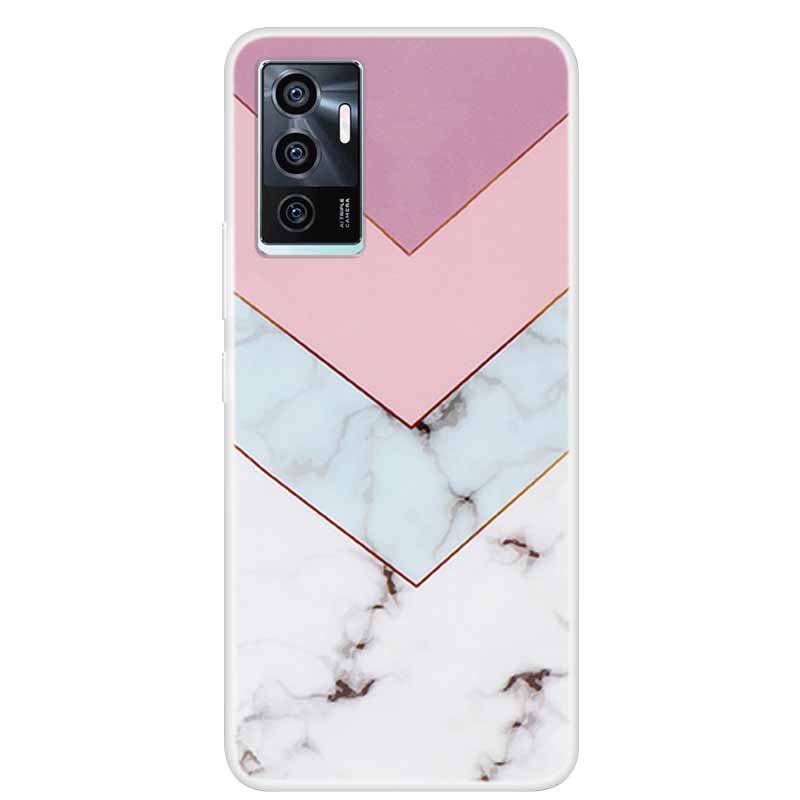 For vivo V23e V21E 5G 4G Cases Transparent Marble Soft TPU Silicone Back Covers for Vivo V21 5G Cases Clear Bumper for vivoV21