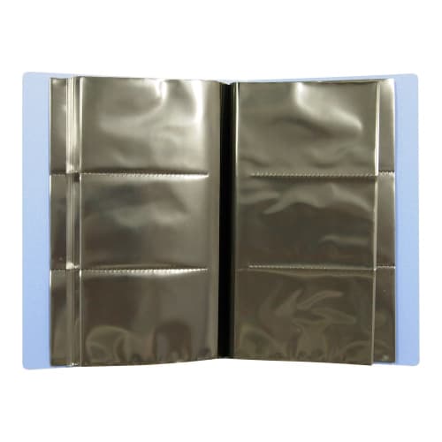 Nakabayashi Business Card Holder 3 Pockets on One Side/240 People Blue CB5073-B