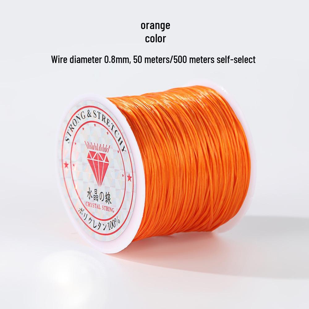0,8 mm Elastisk Spandexsnöre, 50 m - Idealisk för DIY-armband, vävning och pärlbroderi