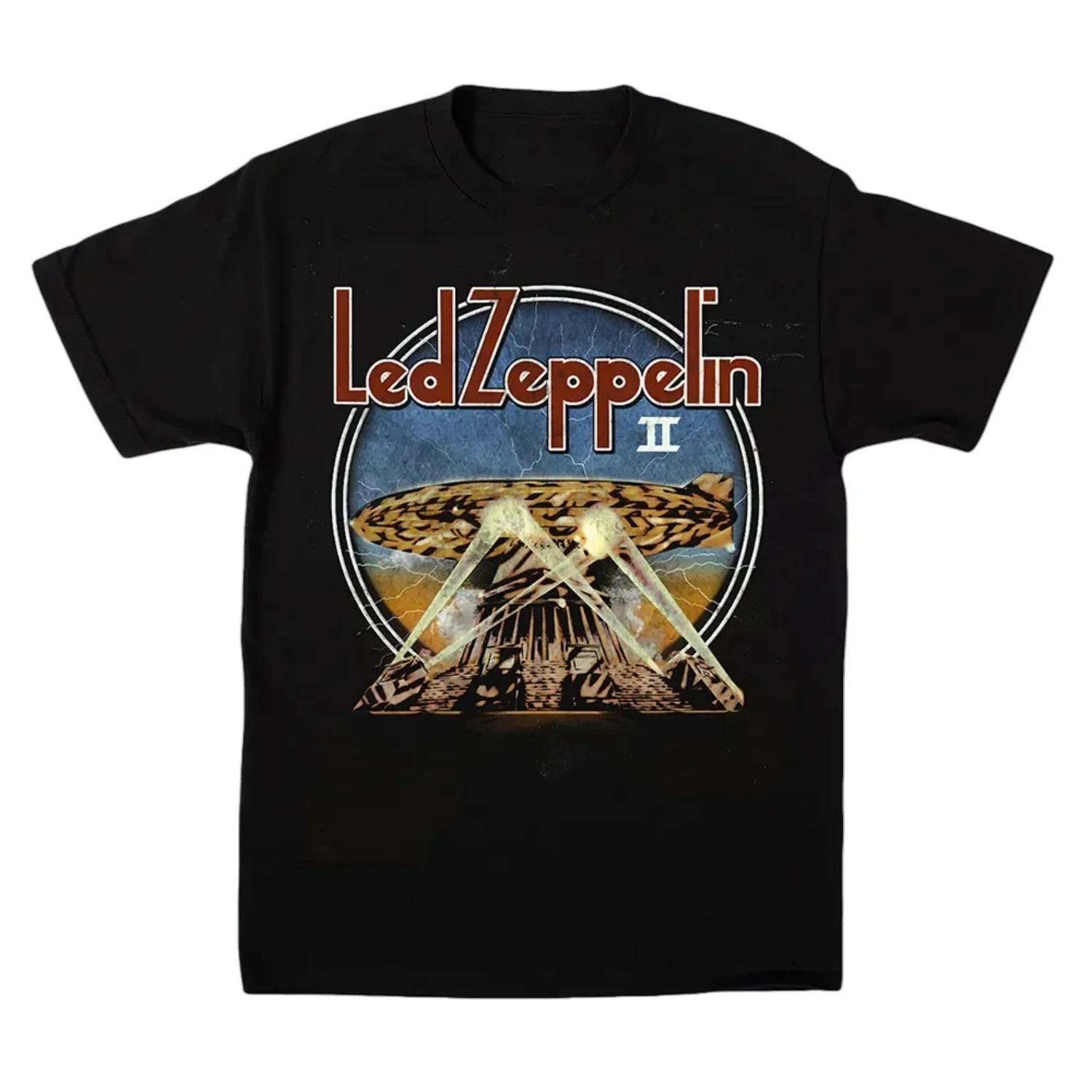 

Футболка Led Zeppelin Рок-группа Мужская и Женская Летняя Готическая Y2K Одежда Мода Повседневная С Круглым Вырезом С Коротким Рукавом Топ Уличный Стиль S чёрный