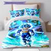 Ropa de cama con patrón de Vegito, Juego de colcha, Funda de colcha, Funda de almohada, Regalo de cumpleaños para el hogar (1 * funda nórdica + 2 * fundas de almohada, sin núcleo)
