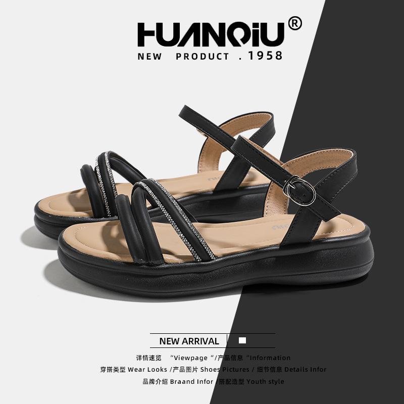 Globale Sport-Sandalen mit dicken Sohlen und Plateau für Damen XHQ-GH107 Sommer-Neuheiten mit Röcken, keine müden Füße, Muffin-Schuhe für Damen