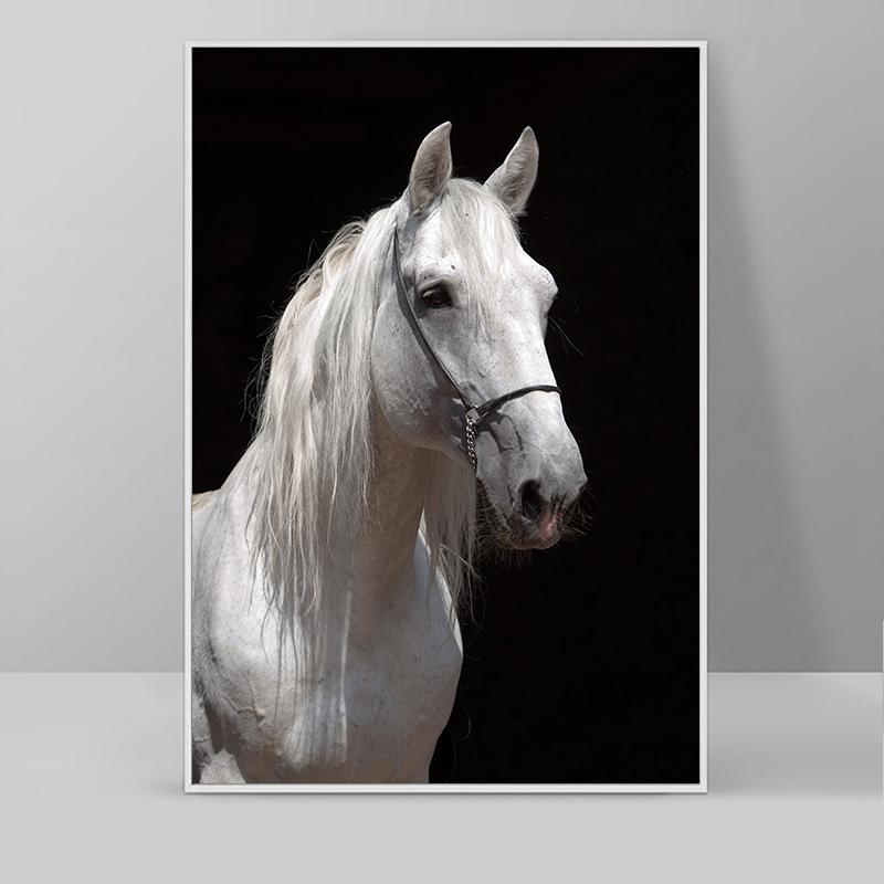 Modern Black And White Lion Elephant Deer Zebra Poster Canvas Painting Nordic Animals Wall Picture For Living Room Home Decor