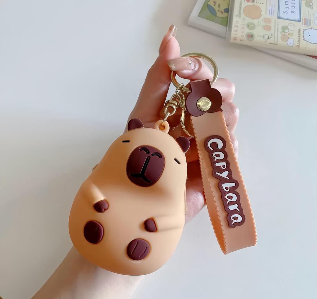 Rozkošná silikonová peněženka na mince s kapybarou - Roztomilý kreslený design pro děti