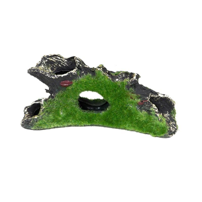 Resin Moss Tree House Fish Shrimp Hiding House Aquarium Fish Tank Decoration Accessories