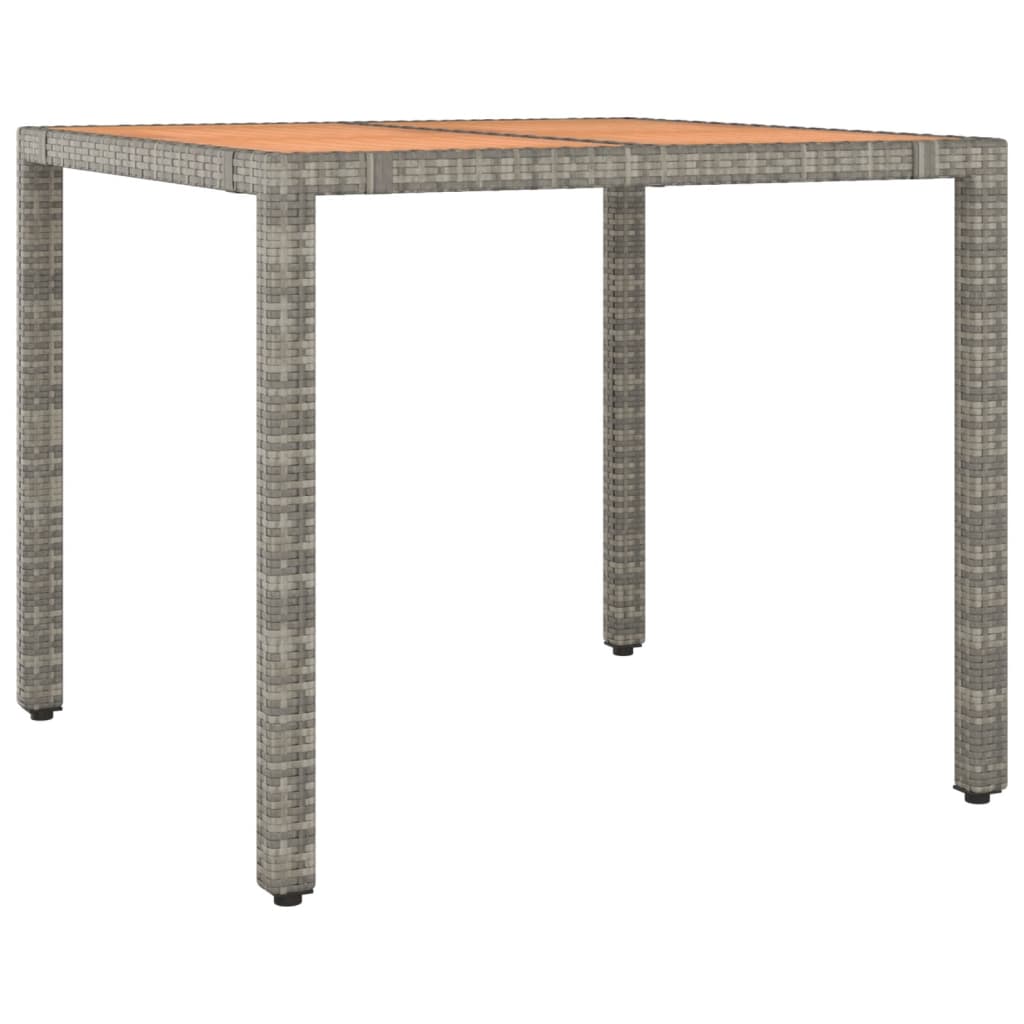 Vidaxl 5-Cz. Garden Furniture Set With Cushions, Grey, PE Rattan