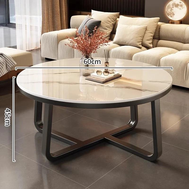 W2557 Kávový stolek z kamenné desky Minimálně moderní malý lehký luxusní čajový stolek kombinace byt