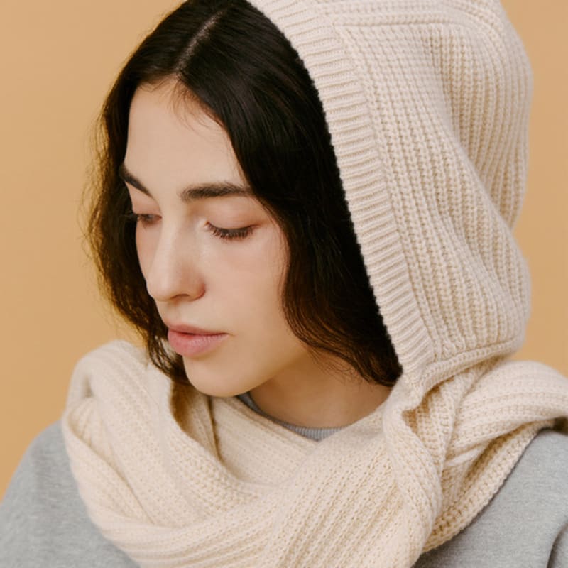 

JOSEPH & STACEY Cashmere Volumed Muffler Balaclava (4Color) Rainy Grey