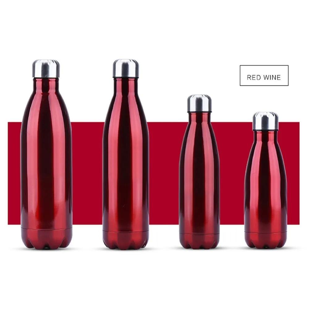 High-Quality 350/500/750/1000ml Double-wall Creative Water Bottle Stainless Steel Beer Tea Coffee Portable Sport Vacuum Cup