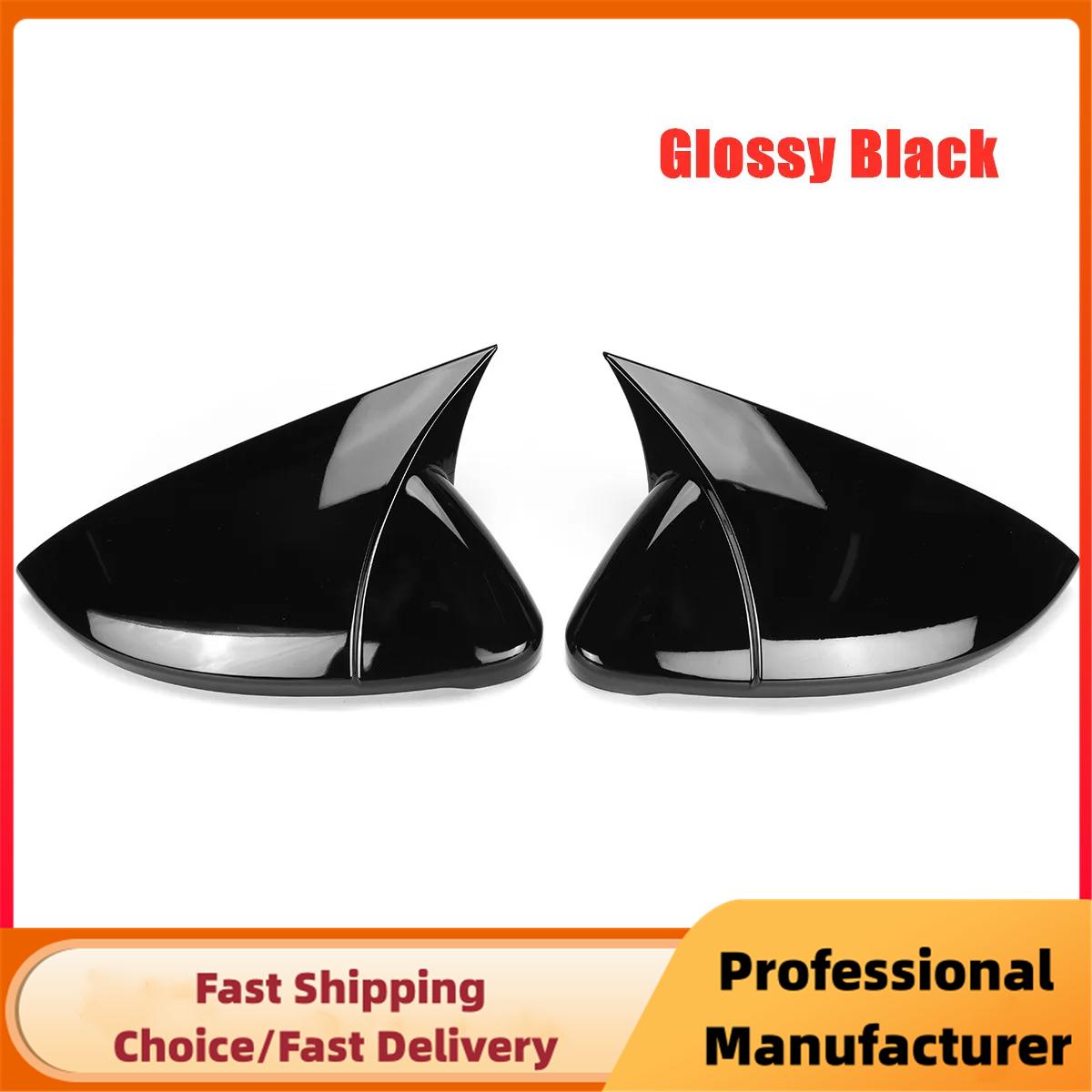 

Крышка бокового зеркала заднего вида автомобиля для VW GOLF 7 MK7 MK7.5 R GTI 2014-2020, чехол для боковой отделки заднего вида, 1 пара, глянцевая черная крышка-крыло