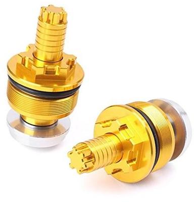Pexorin 41mm CNC Vorderradgabel Stoßdämpfer Gabelbolzen Schraube Abdeckkappe Versteller Gold für
