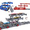 Children's Folding Transport Truck Car Model Set Vehicles Trailer Three-Layer Ejection Railcar Boy's Catapult Rail Toys Boys