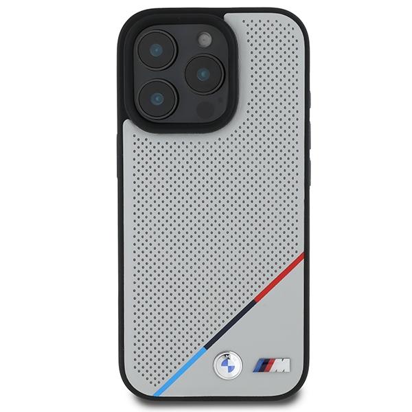 Bmw Bmhmp16L23Pupdg Iphone 16 Pro 6.3Szary/Grey Hardcase M Perforated Tricolor Line Magsafe