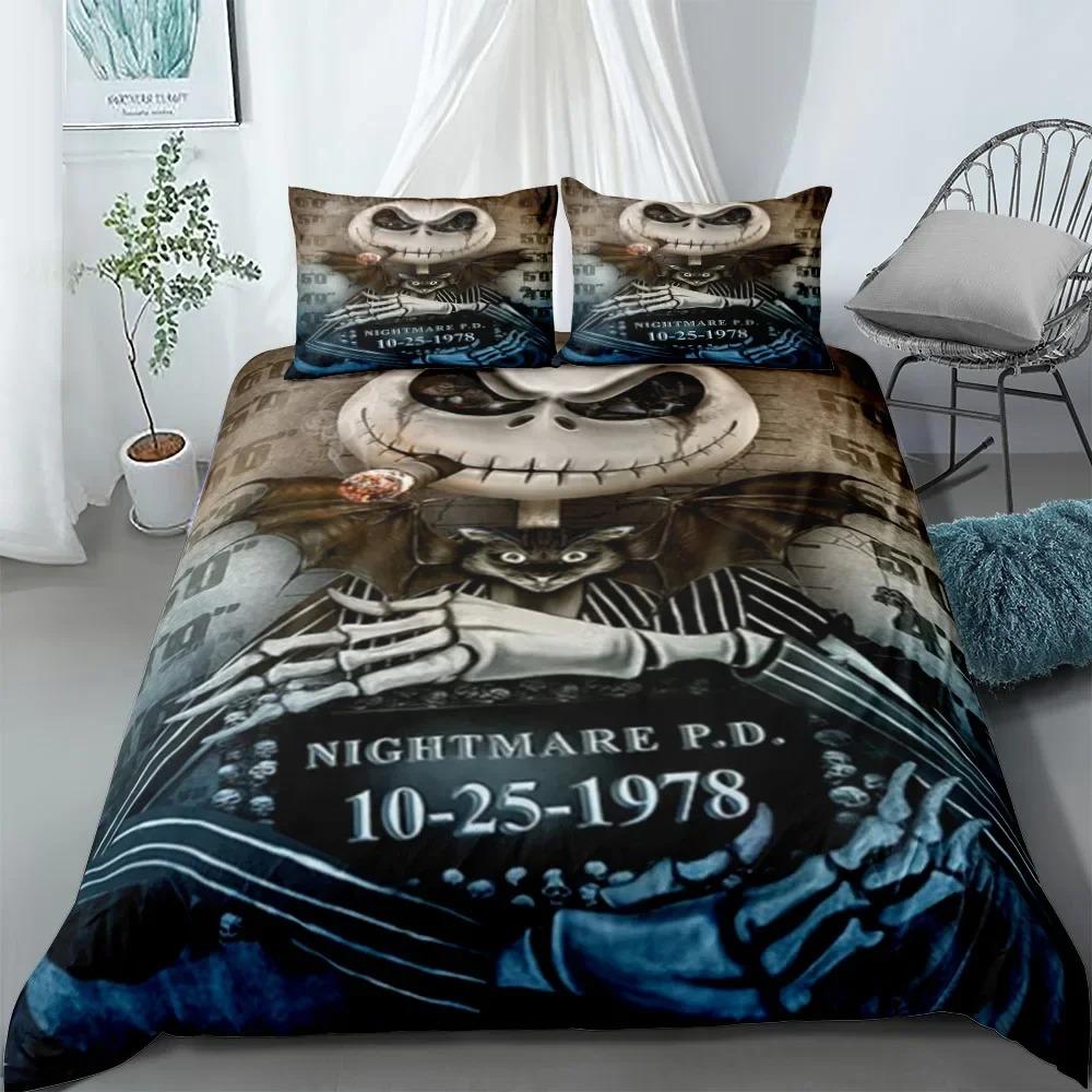 Duvet Cover Set Scream Horror Night Linen Bedding Set Single Double student dormitories Soft Microfiber 2/3pcs set Music Fan