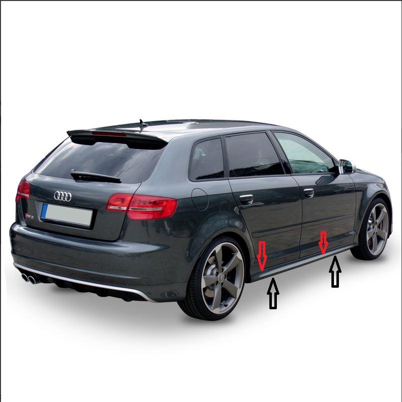 

Для A3 8p 2005–2008 Rs3, сумісні з чотирма дверними бічними порогами, набір нефарбованих