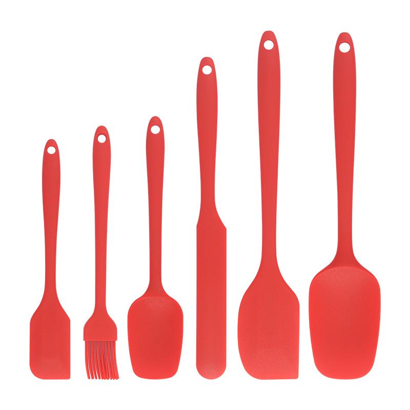 Silicone Scraper & Oil Brush Baking Tool Set, 6-Piece