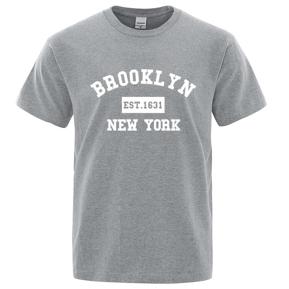 Brooklyn East 1631 New York Men's Casual Cotton Summer T-Shirt