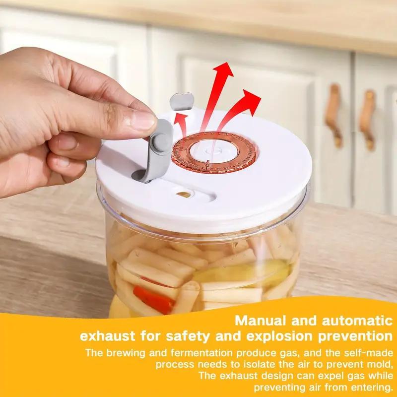 Kitchen Fermentation Jar with Pickle and Olive Fork Strainer Jar Hourglass Jar Strainer Flip Pickle Container for Food Storage