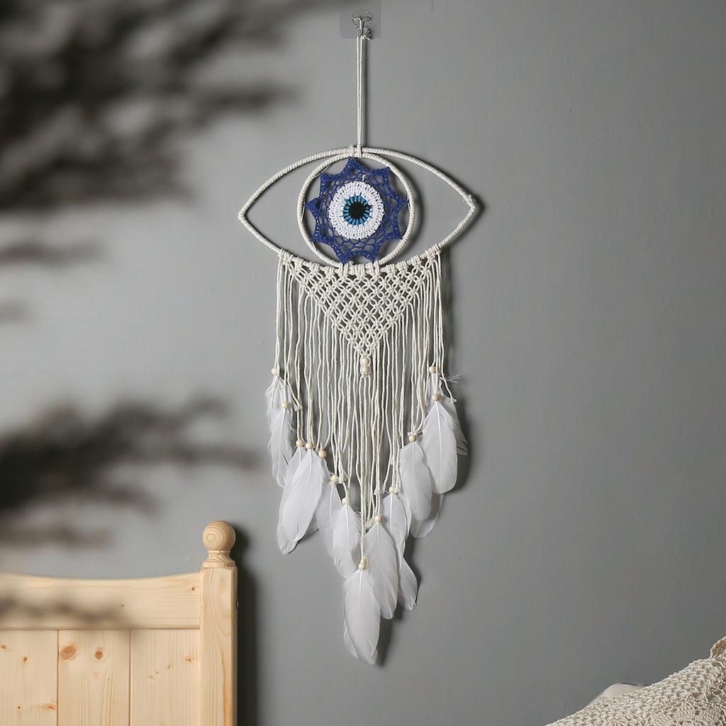Devil's Eye White Weaving Dreamcatcher Handmade Weaving Dreamcatcher Room Decoration