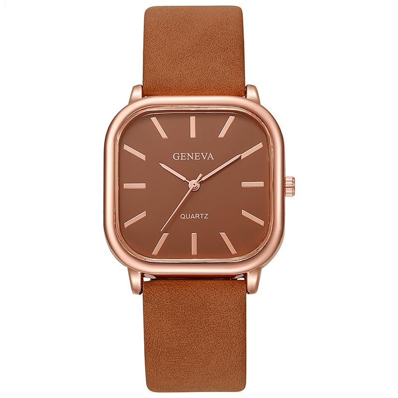 

Exquisite Quartz Wristwatch New Simple Leather Watch Men Women Fashion Elegant Square Dial Casual Watches Neutral Clock Relojes