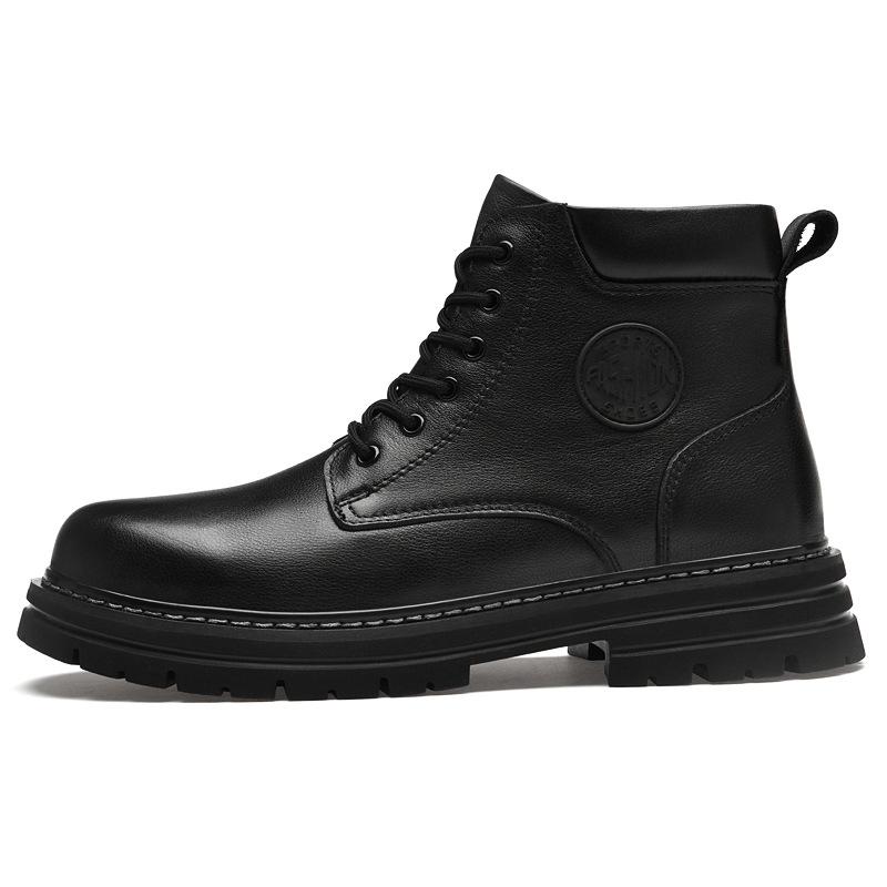 Autumn casual high-top men's shoes versatile round head Martin tooling boots trendy men's desert thick-soled men's boots