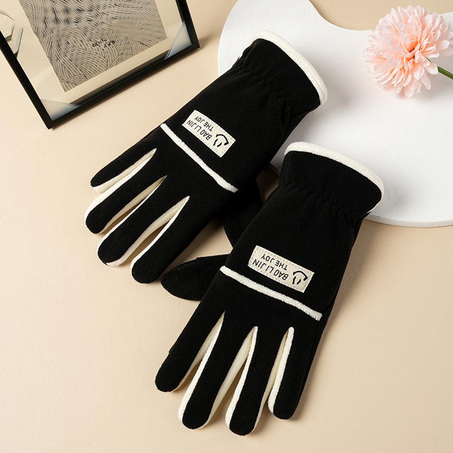 Riding Windproof Gloves for Women In Autumn and Winter, Warm Gloves with Touch Screen and Velvet Insulation for Outdoor Hiking,