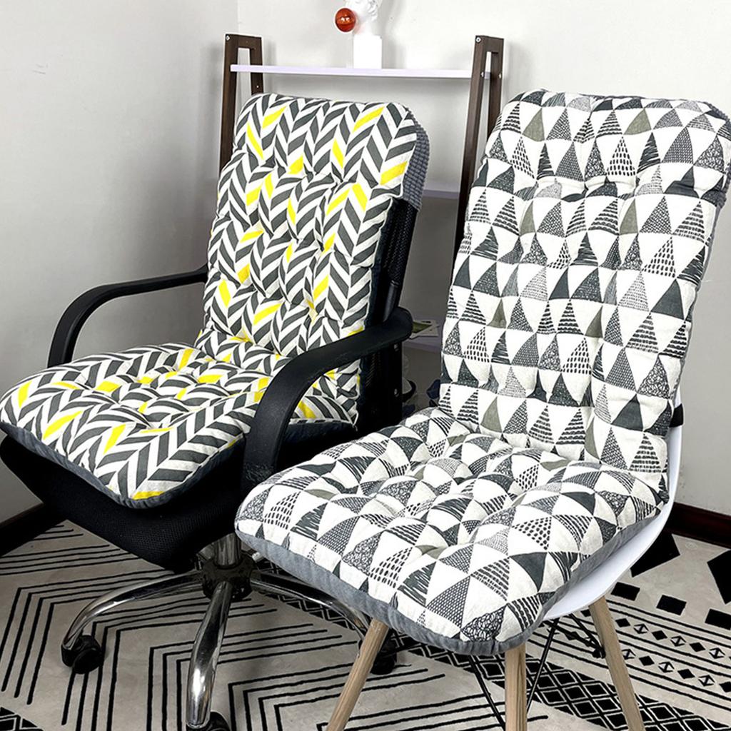 Soft High Back Chair Cushion with Elastic Straps for Garden Patio or Office Seating 40x80CM