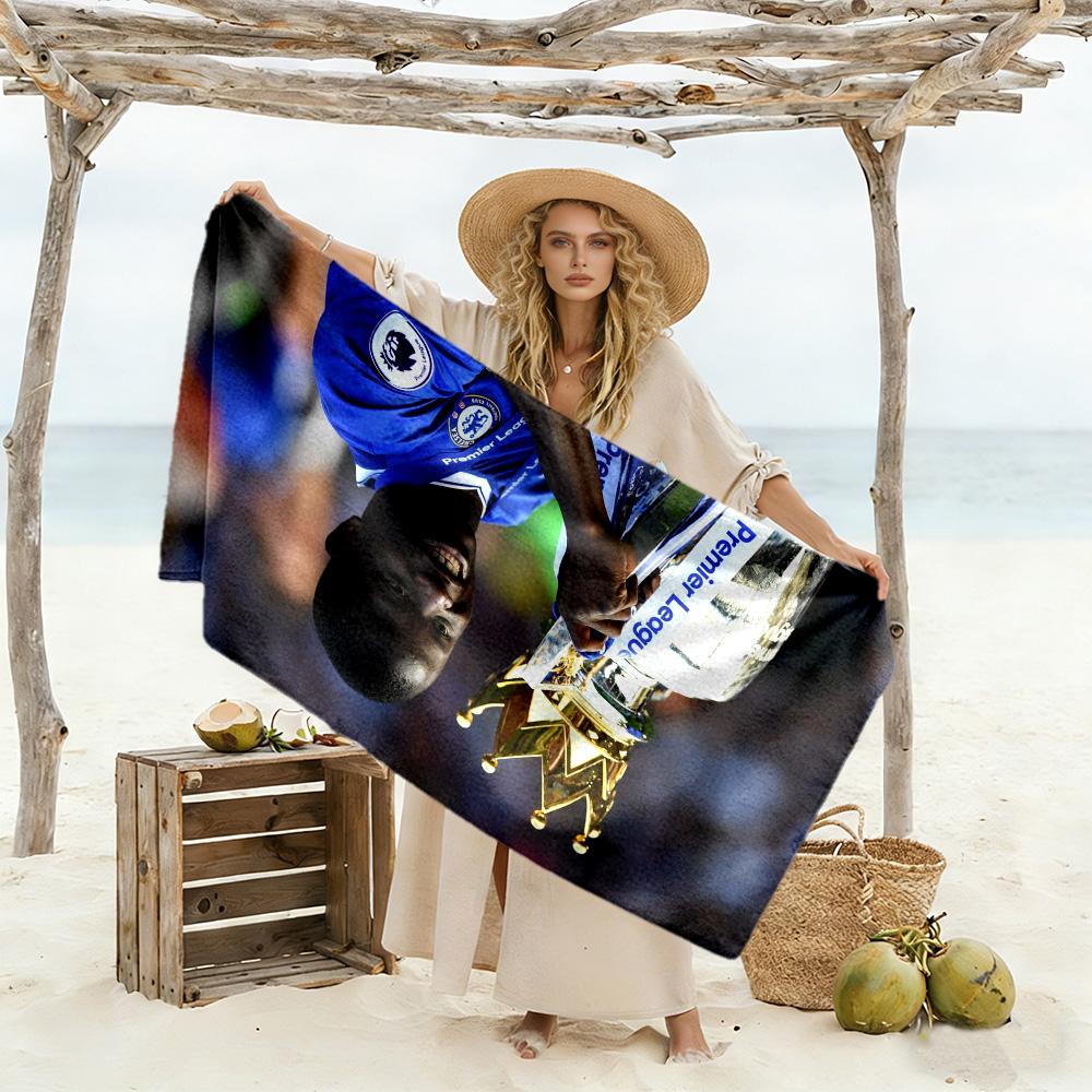 Chelsea Player Action Beach Towel Super Soft Microfiber Quickdry Fabric Comfortable Lightweight Perfect for Traveling Yoga Camping and Swimming