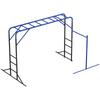 Klätterställning Utomhusklipptorn med Gymstång Pull-up-stång för Barn 3-8 År upp till 150 kg 250x190x180 cm Svart