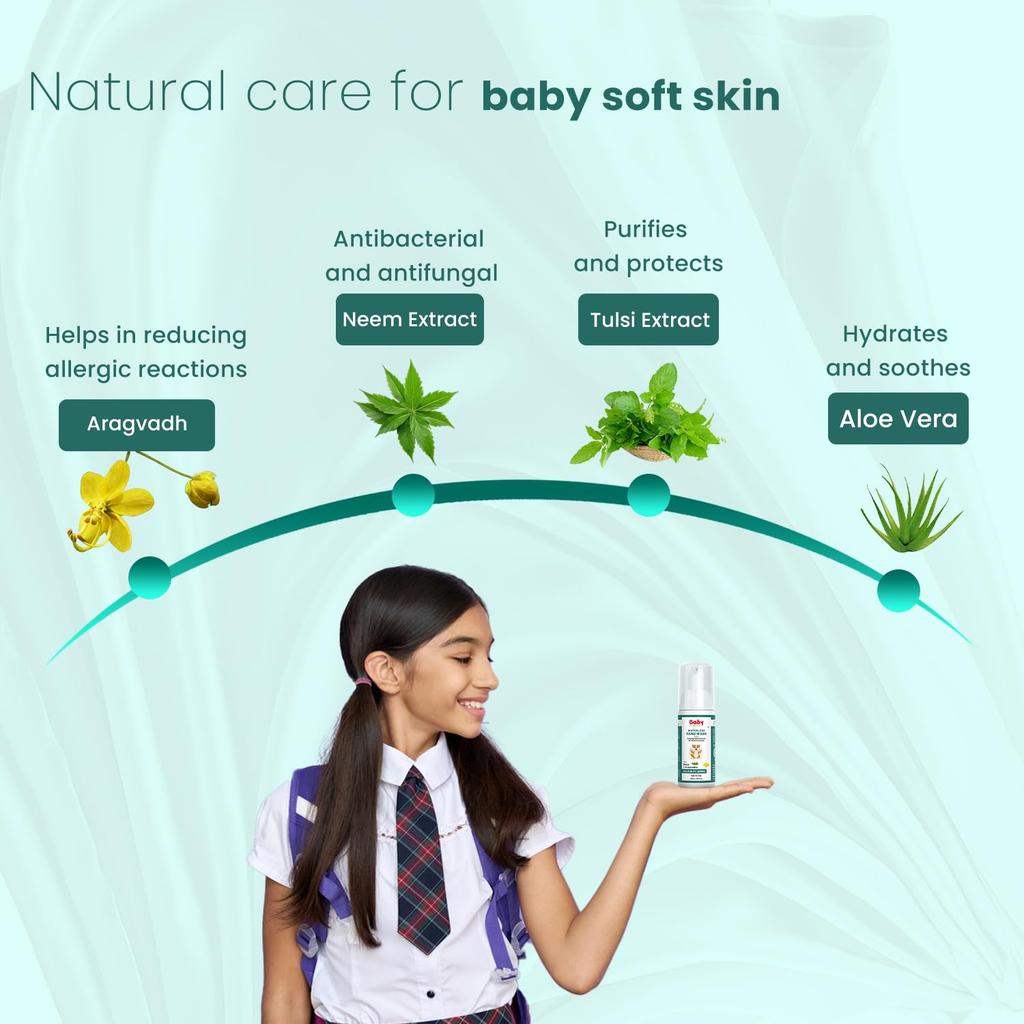 BabyOrgano Waterless Foaming Hand Wash for Kids Pack of 2 50ml Gentle Travel Hand Cleanser for Toddlers and Children