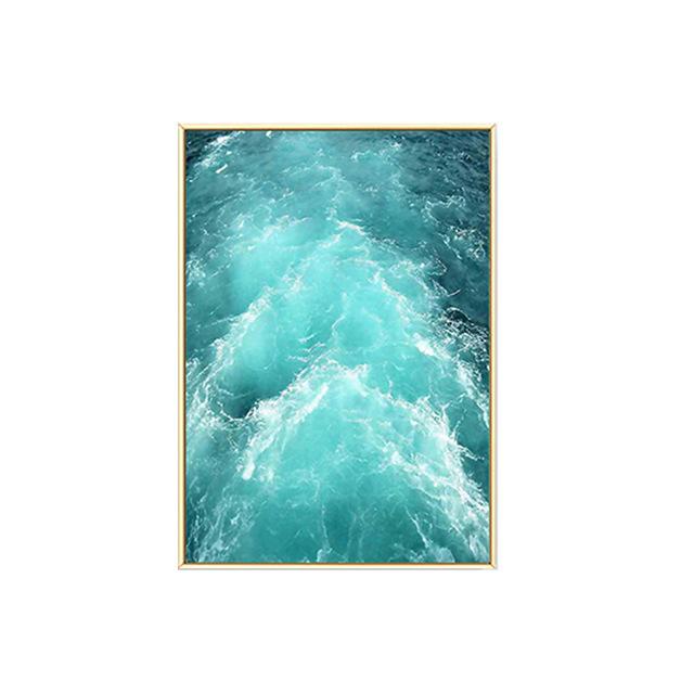 Blue Sea And Sky Nordic Landscape Canvas Painting Free Seagull Waves Beach Art Poster Living Room Cuadors Decor Seabirds Wall