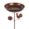 Garden Bird Bath Supplies Versatile Weatherproof Easy to Assemble with Stake Feeder for