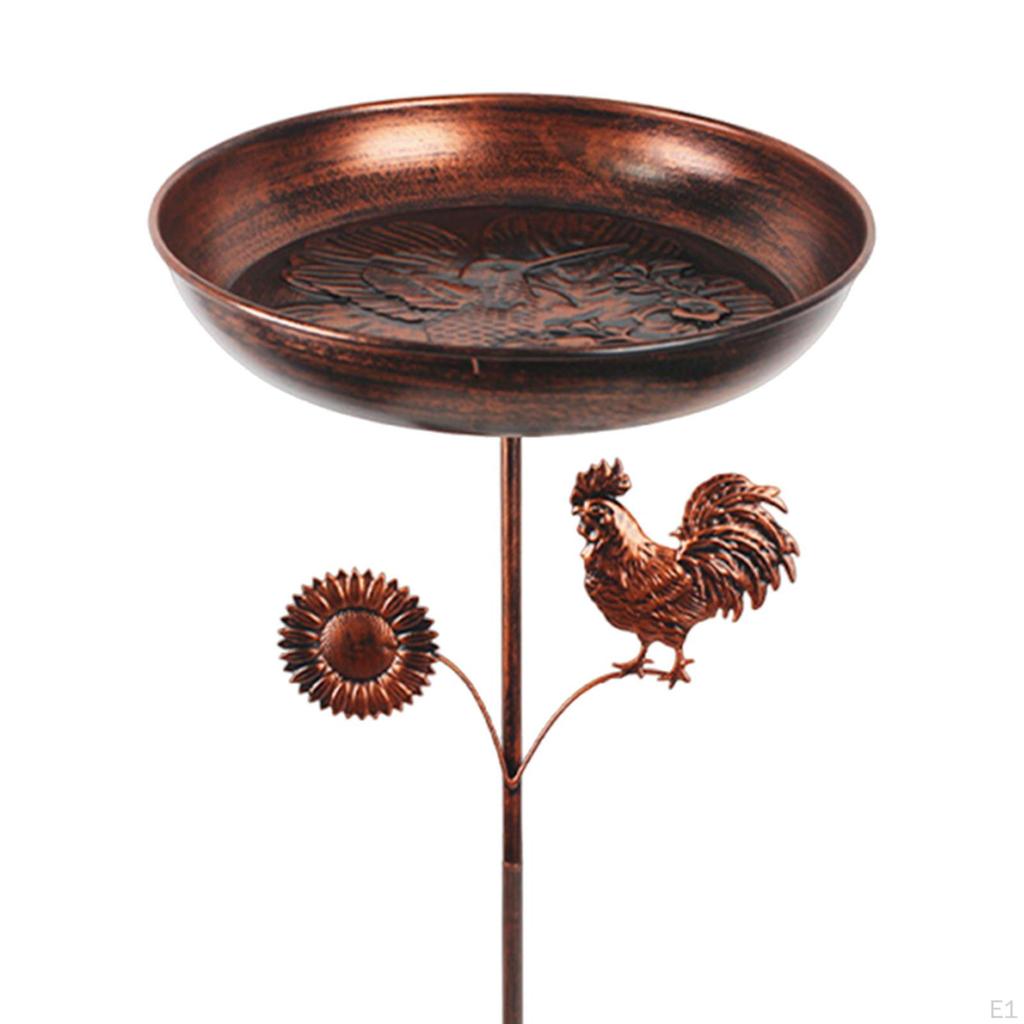 Garden Bird Bath Supplies Versatile Weatherproof Easy to Assemble with Stake Feeder for
