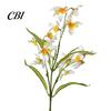 Silk Flowers for Wedding Arrangements Artificial Small Cymbidium Flowers, Faux Long Stem Fake Realistic Fresh Style Botanical Decor Home Table