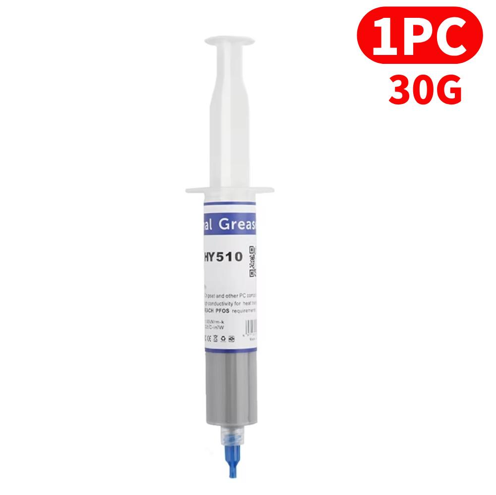 

5-1 шт. Термопаста HY510 для GPU и CPU, Композитная силиконовая термопаста с теплопроводностью для GPU, Охлаждение чипсета CPU, Серая термопаста для кулера CPU