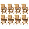 VidaXL Set of 8 Garden Chairs with Cushions, Patio Seats, Balcony Chairs, Outdoor Patio Furniture, Taupe 3072897