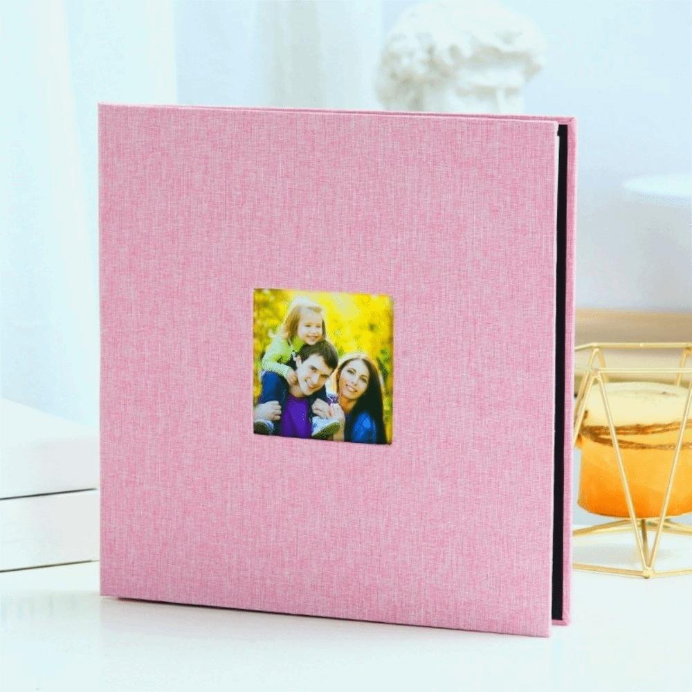 20 Sheets Self Adhesive Photo Album Linen Cover Memory Book DIY Photo Book Family Photos