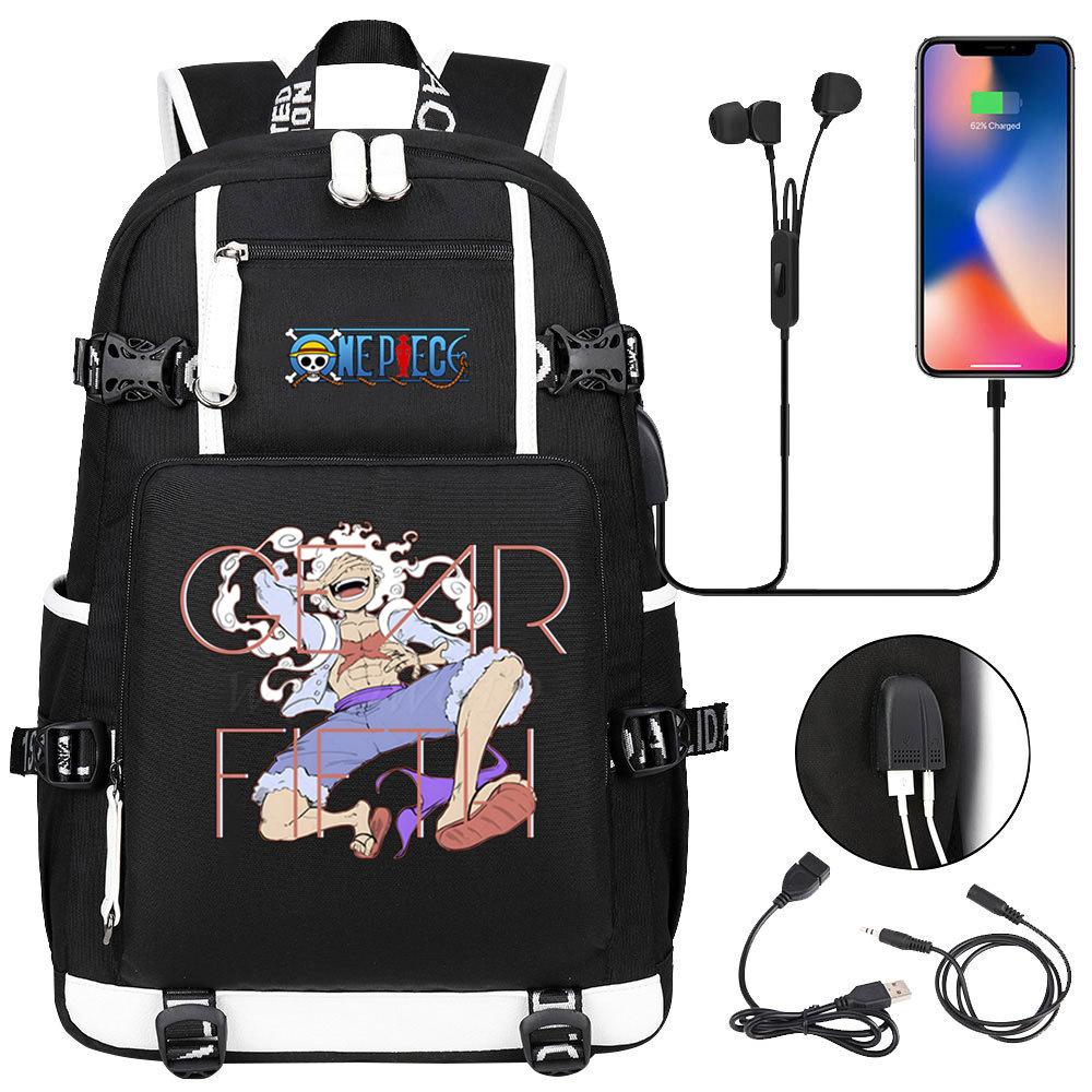 

One Piece King Fashion Backpack Personalized Printing Youth Leisure Travel Cross-border Multifunctional Large Capacity Student School Bag No Spec