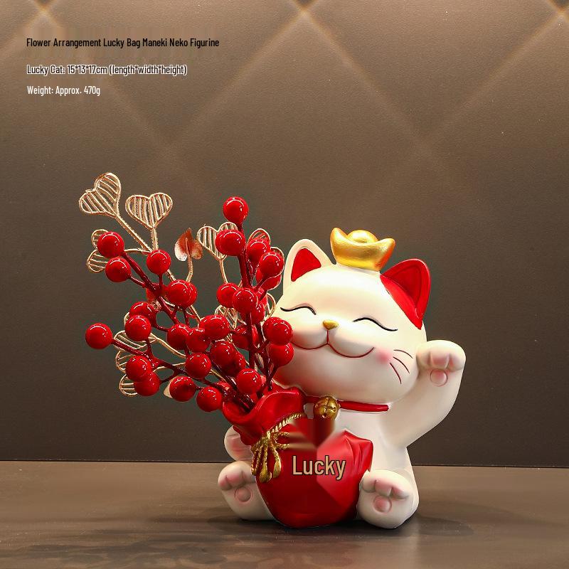 Cat Figurine - Perfect for Home Entry, Living Room, Wine Cabinet, or Shoe Cabinet Decoration; Ideal Housewarming Gift