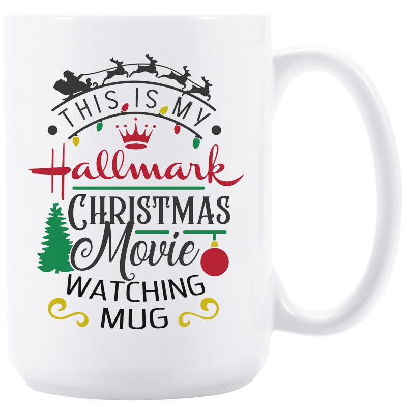 2020 New Large Capacity Christmas Gift Ceramic Coffee Mug Tea Mug 15oz 401-500ml